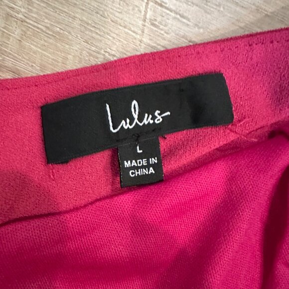 LULUS WOMENS PINK DRESS PANTS LARGE ZIP CLOSURE - Picture 6 of 9